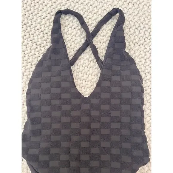 Skatie• ‘Zoey’ One Piece Swimsuit in MONACO Terrycloth Checkered - Picture 6 of 11